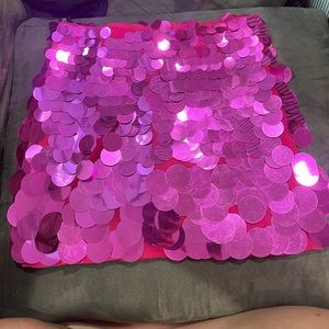 Asos Pink Sequin Disk skirt, size 10